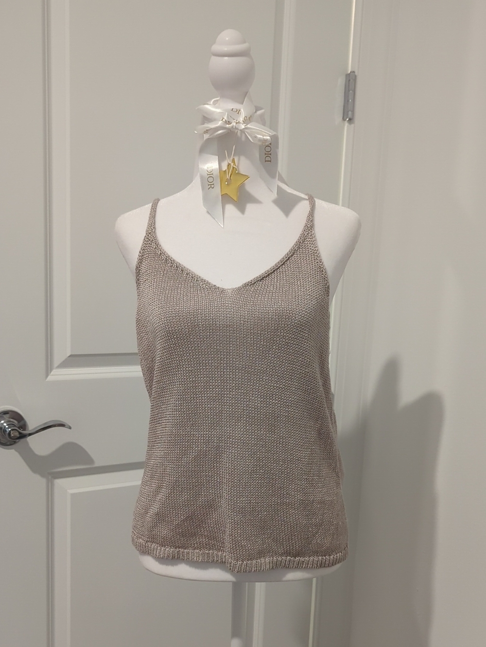 Banana Republic Beige Knit V-Neck Camisole